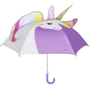 Playshoes - Paraplu voor kinderen - Unicorn - Roze en regenboog - maat Onesize