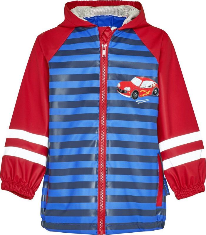 Playshoes - Regenjas - Rood en Blauw - Raceauto - Voor Kinderen