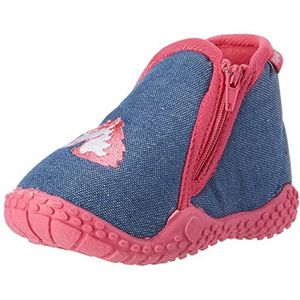 Playshoes Eenhoorn pantoffels, uniseks, kinderen, blauw, roze, blauw, jeans, roze, 30/31 EU, Blauw Roze Blauw Jeans Roze