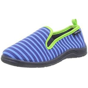 Playshoes Uniseks kinderpantoffels, blauw, groen, 30/31 EU