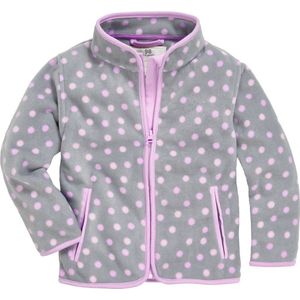 Playshoes Uniseks kinder stippen fleece jas, grijs, 80, grijs, 80 cm