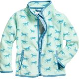 Playshoes Fleece Vest met All Over Paarden Print Turquoise
