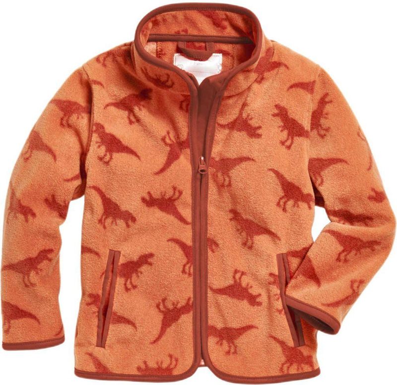 Playshoes Fleece Vest met All Over Dino Print Bruin