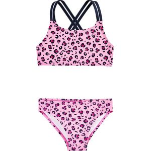 Playshoes meisjes Badpak Badmode bikini, Pink Leo, 110-116