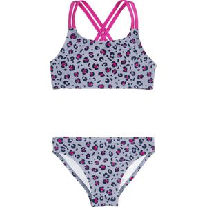 Playshoes - Meisjesbikini - Badkleding - Grijs Leo - UV-Bescherming