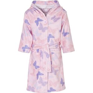 Playshoes - Badjas fleece- Vlinders - Roze - Maat 134/140