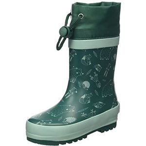 Playshoes Regenlaarzen rubberlaarzen uniseks-kind Modern , petrol bosdieren , 26 EU