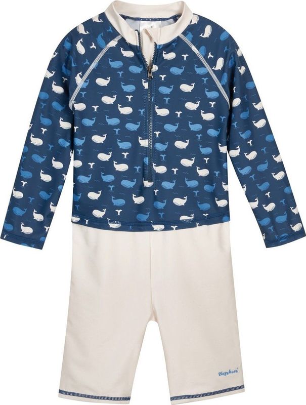 Playshoes - Zonnepak - Badpak - Walvis - Sneldrogend Materiaal, UV-Bescherming 50+