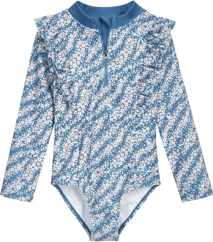 Badpak - Lange Mouwen - Gerecycled Polyester - Zwart - UV-Bescherming UPF 50+