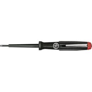 Wiha Spanningszoeker 150-250 Volt sleufkop zwart, met clip (00456) 3,0 mm x 60 mm