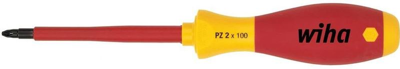 Wiha Schroevendraaier | maat PZD 2 | klinglengte 100 mm VDE geïsoleerd | 1 stuk - 00879 - 00879