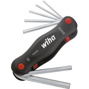 Wiha 351 PG7 7-delige Mini PocketStar Inbussleutelset - uitklapbaar model - 2-8mm