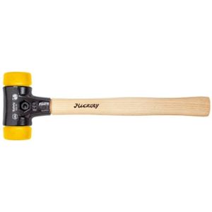Wiha Safety Hamer/hamer met hardheid 7, geel, kunststof hamer, rond, gewicht 1100 g, lengte 360 mm, Ø 50 mm