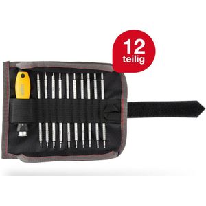Wiha Schroevendraaier met Wisselschachtenset SYSTEM 4 ESD Assorti 12-delig Incl. Roletui - 31499
