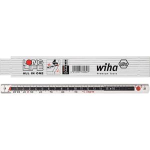 Wiha 410 20072 Longlife All In One Duimstok - Kunststof - Wit - 2m