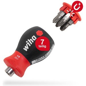 Wiha - Stubby - Schroevendraaier - Magnetisch - Met Bitmagazijn