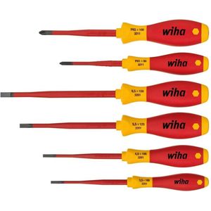 Wiha Schraubendreher Schraubendreher-Set SoftFinish electric slimFix, 6-teilig