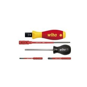 Wiha TorqueVario-S VDE 2872 - Präzisions-Drehmomentschraubendrehergriff mit Bitsatz - 5 Stück - isoliert - 0,8 - 5 N-m - im Karton