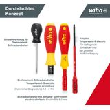Wiha Momentschroevendraaierset TorqueVario®-S electric 0,8-5,0 Nm assorti 14-delig variabel instelbare momentbegrenzing incl. opvouwbaar etui - 40674