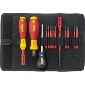 Wiha Momentschroevendraaierset TorqueVario®-S electric 0,8-5,0 Nm assorti 14-delig variabel instelbare momentbegrenzing incl. opvouwbaar etui - 40674