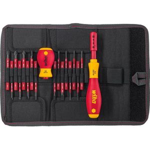 Wiha Schroevendraaier- en bitset slimVario® SL / PH / PZ / TORX® / Zeskant in etui - 19-delig - 41231