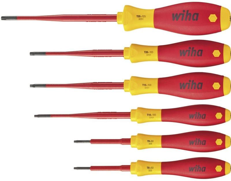 Wiha Schroevendraaierset SoftFinish electric slimFix TORX® Tamper Resistant - 6-delig - 41245