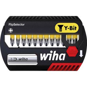 Wiha Juego de bits FlipSelector, bits en Y de 25 mm Pozidriv de 14 unid. de 1/4"" C6,3 (41829)