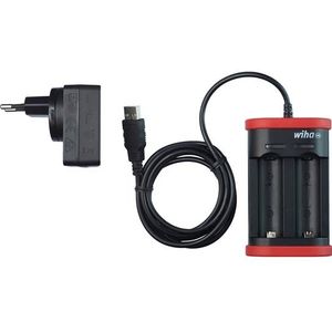 Wiha Oplader voor accu type 18500 Li-ion met USB en eurostekker - 41915