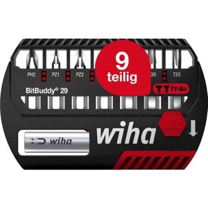 Wiha Bitset BitBuddy TY-bit 29 mm Phillips, Pozidriv, TORX 9-delig 1/4" C6,3 - 42138 - 42138