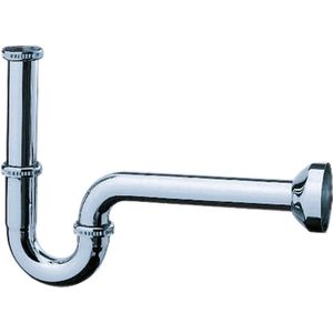 Hansgrohe Sifon 1.1/4inch met rozet inclusief muurbuis Messing Chroom 53010000