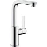 hansgrohe Metris S ééngreeps wastafelmengkraan 230 draaibare uitloop met Push-Open afvoer chroom