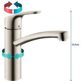 Hansgrohe Focus E2 Keukenkraan RVS Look 31806800