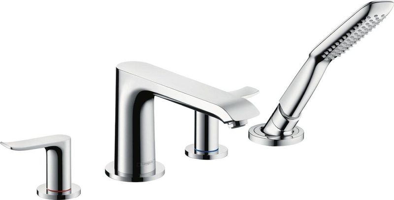 Metris 4-Loch Einhebel-Wannenrandmischer chrom, - Hansgrohe