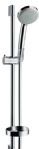 HANSGrohe Croma 100 Brausegarnitur mit 650 mm Brausestange, Handbrause mit 1 Brausefunktion und 1,6 Meter Brauseschlauch