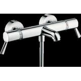 hansgrohe Ecostat Comfort Care Opbouw, badthermostaat, voor 2 functies, extra lange handgrepen, chroom