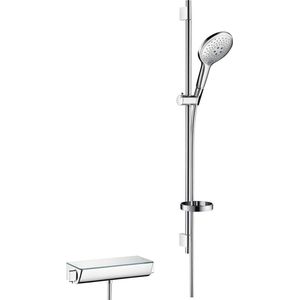 hansgrohe Ecostat Select Thermostatische Douchekraan - Met Raindance Doucheset - 90 cm - 15 cm hartafstand - Chroom - 3 straalsoorten - diameter handdouche 150 mm