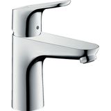 hansgrohe Focus Wastafelkraan, armatuur voor de badkamer met uitloop hoogte 100mm, zonder afvoer, chroom, 31517000