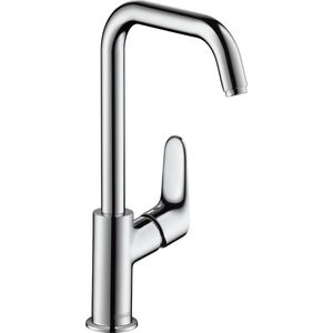 Hansgrohe Focus wastafelkraan met waste draaibare uitloop 24 cm. Chroom