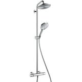 Raindance s - Duschsäule Showerpipe 220 mit Thermostatbatterie, EcoSmart 9 l/min, verchromt 27116000 - Hansgrohe