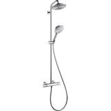 Hansgrohe Raindance Select 240 AIR Showerpipe: met douchekraan en EcoSmart hoofddouche met 3jet ecosmart handdouche chroom 27116000