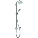 Hansgrohe Croma Showerpipe: Zonder Kraan Voor Renovatie met 100 Vario Handdouche met 22cm - Chroom