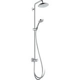 Hansgrohe Croma Showerpipe: Zonder Kraan Voor Renovatie met 100 Vario Handdouche met 22cm - Chroom