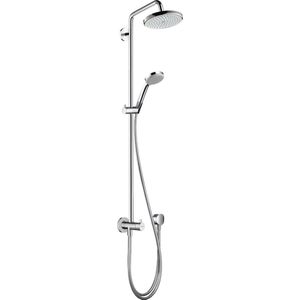 Hansgrohe Croma Showerpipe: Zonder Kraan Voor Renovatie met 100 Vario Handdouche met 22cm - Chroom