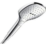 hansgrohe Raindance Select E - Douchekop, rechthoekige Handdouche (120 x 120 mm) met 3 jets, met anti-kalk functie, chroom