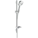 Hansgrohe Raindance Select E Doucheset 120 3jet met Unica'S Puro Glijstang 65 cm en Zeepschaal Chroom