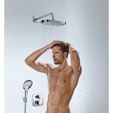 hansgrohe Raindance Select E 300 douchekop, hoofddouche voor wandmontage, 2 straalsoorten, chroom