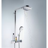 hansgrohe Raindance Select E Showerpipe 300 3jet mit ShowerTablet Weiß/Chrom, 27127400