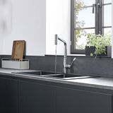 Hansgrohe Metris Keukenkraan, Comfort-Hoogte 320 mm, Met Uittrekbare Douche En Zwenkuitloop, Chroom