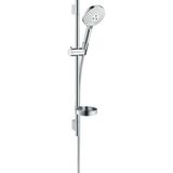 hansgrohe Raindance Select S Brauseset 120 3jet mit Brausestange 65 cm und Seifenschale Chrom, 26630000
