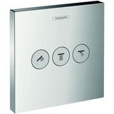 hansgrohe showerselect afbouwdeel voor inbouwstopkraan met 3 stopfuncties - chroom